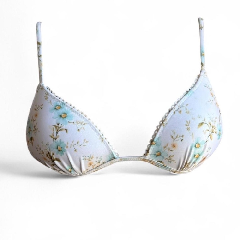 triangular bikini push up padding floral print designed for small chest